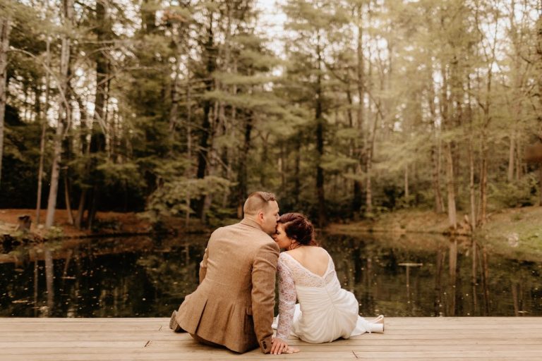 Bride-Groom-by-the-stream-magnolia-stream-side-resort